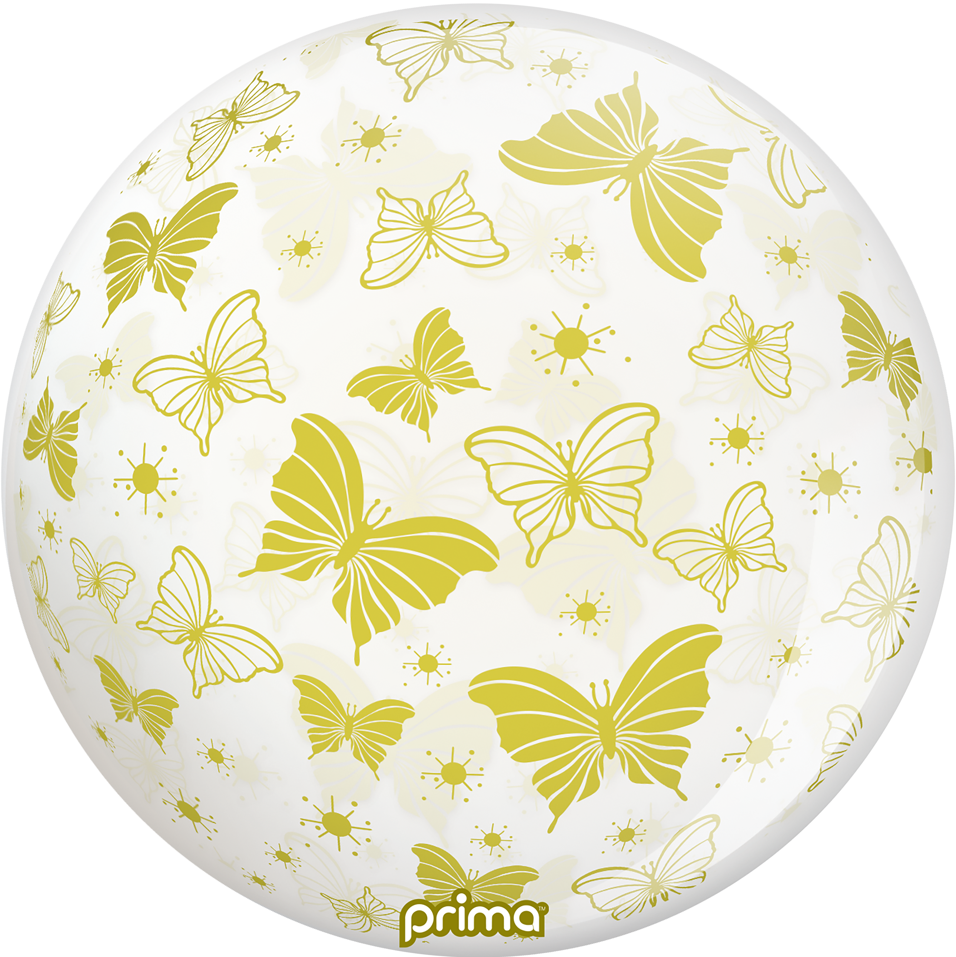 PRIMA 20” Gold Butterflies Sphere